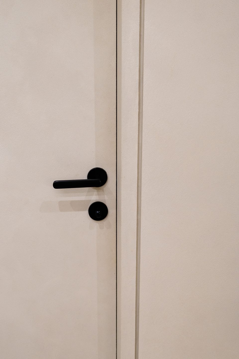 Flush door, minimal handle