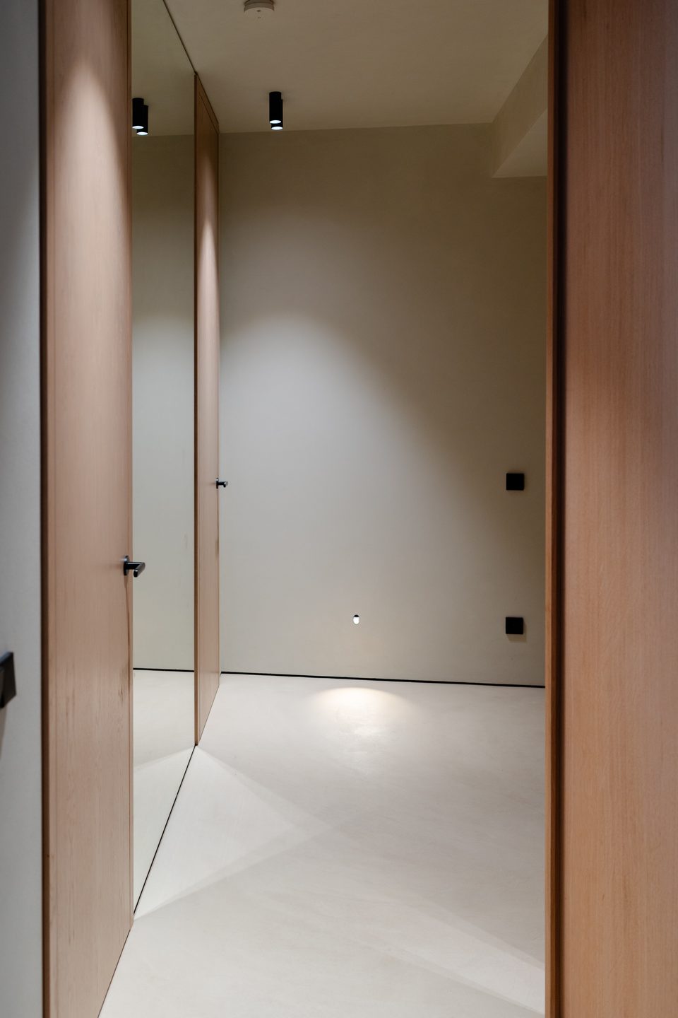 Mirrored hallway